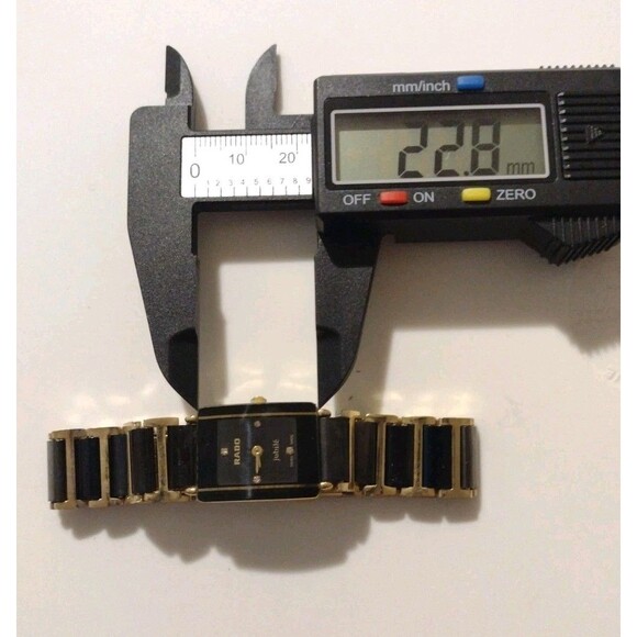 Rado Jubile 18mm Black Gold Womens Quartz Diamond Wristwatch Ceramic Bracelet main image 5